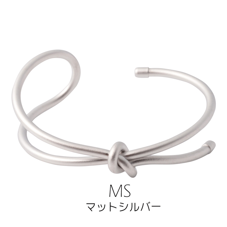 マットシルバー | リボン結びバングル | monamona