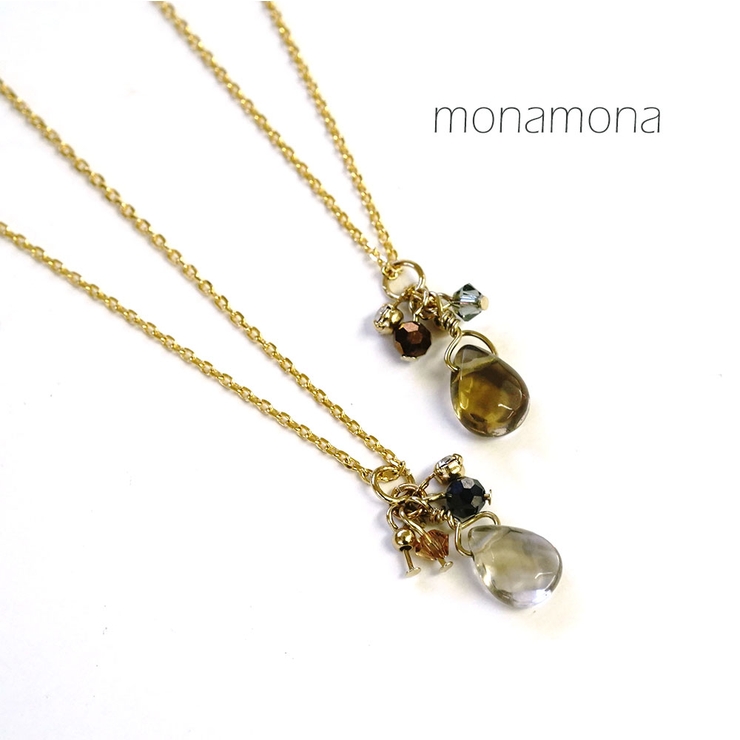 しずくトップゴールドチェーン細身ネックプチペン | monamona | 詳細画像1 