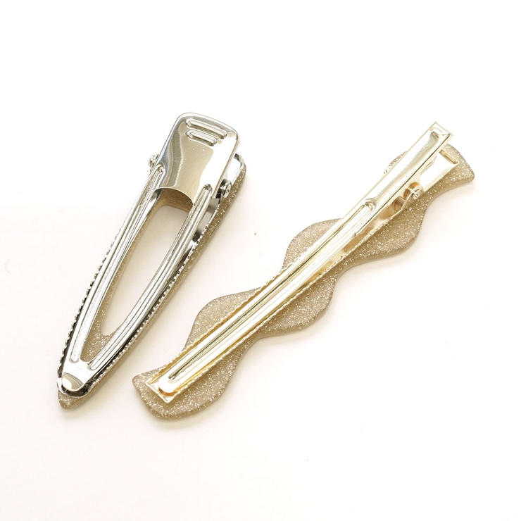 ヘアクリップセット クリアラメ 波型 三角 セットクリップ | monamona | 詳細画像13 