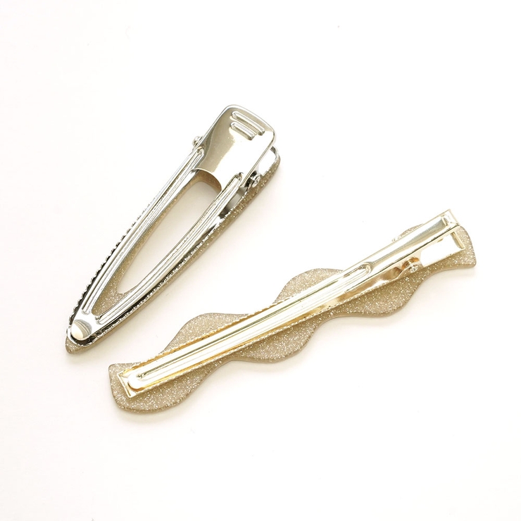 ヘアクリップセット クリアラメ 波型 三角 セットクリップ | monamona | 詳細画像9 