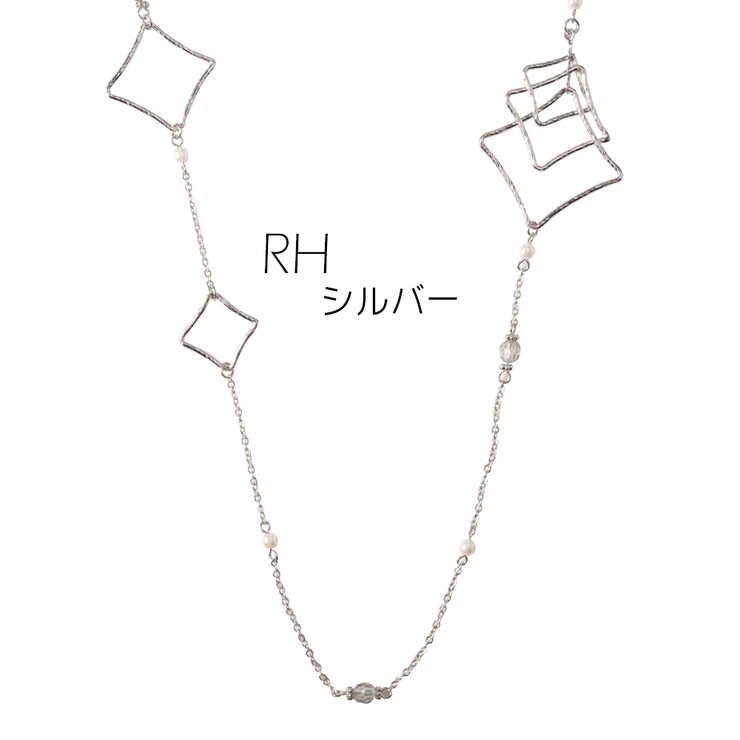 シルバー | ひし形モチーフネックレス | monamona