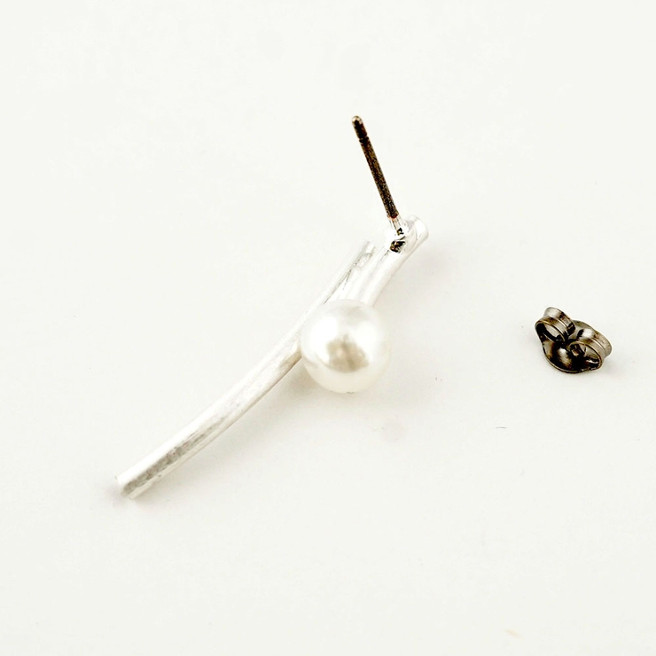 メタルパイプ＆パールピアス | monamona | 詳細画像5 
