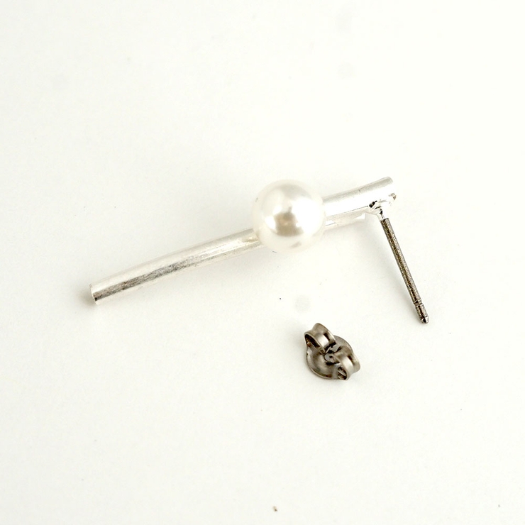 メタルパイプ＆パールピアス | monamona | 詳細画像4 