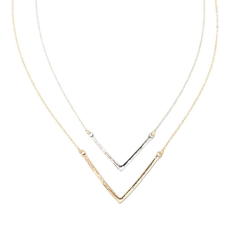 コンビ | Vパーツ2連ネックレス | monamona