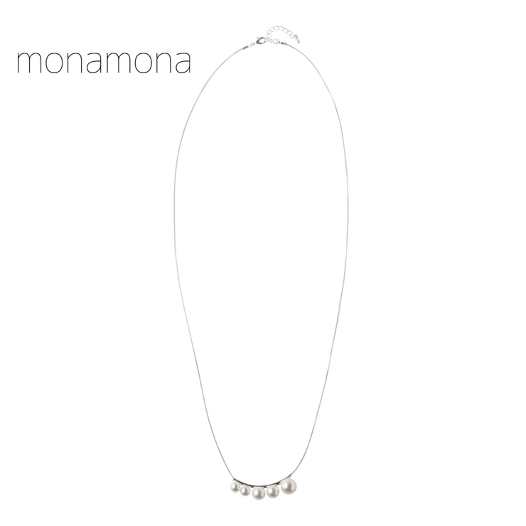 横グラデーションパールネックレス | monamona | 詳細画像1 