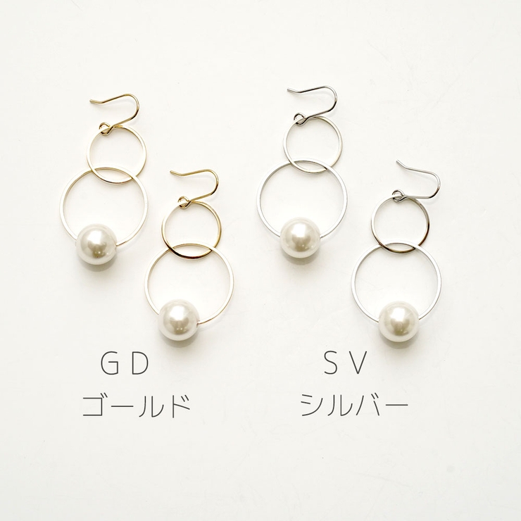 2連サークル下がりピアス | monamona | 詳細画像2 