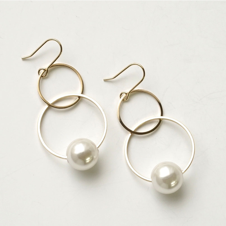 2連サークル下がりピアス | monamona | 詳細画像5 