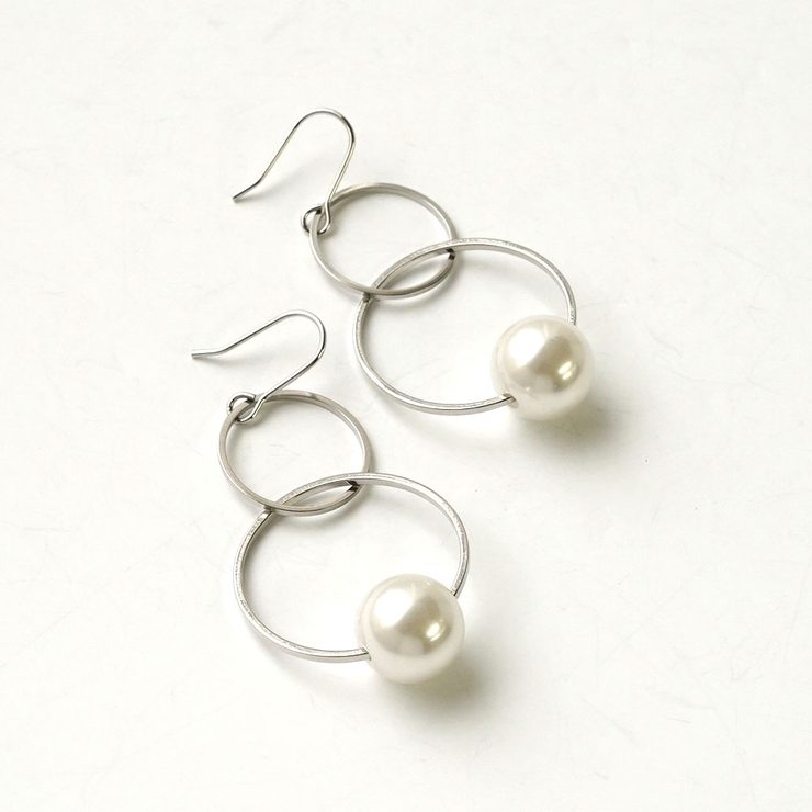 2連サークル下がりピアス | monamona | 詳細画像6 