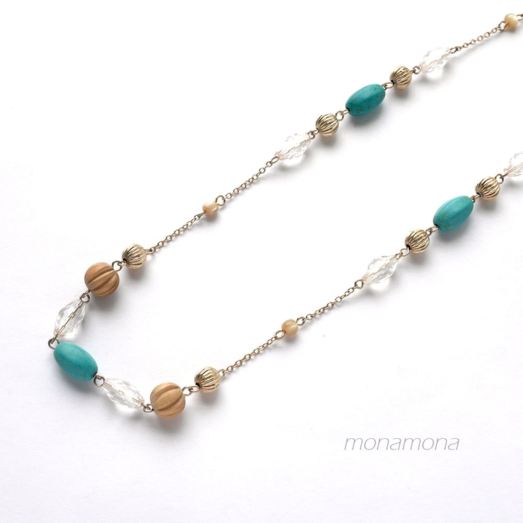 トルコ ビーズ ロングネックレス | monamona | 詳細画像1 