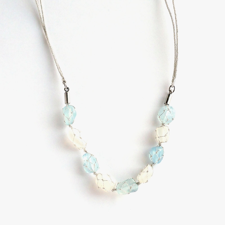 シルバー | ネックレス さざれ石 カラーコンビ | monamona