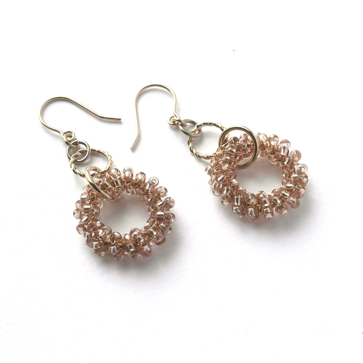 ビーズフープ下がりピアス | monamona | 詳細画像11 