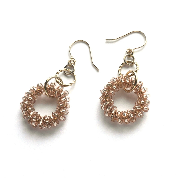 ビーズフープ下がりピアス | monamona | 詳細画像9 