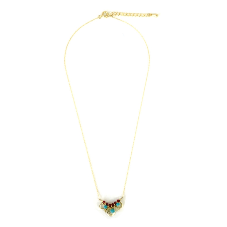 ターコイズ＆カットストーン華奢ネック | monamona | 詳細画像7 