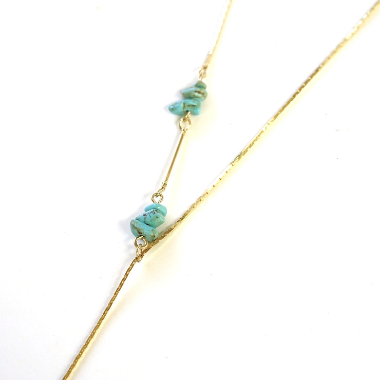 Y字ネックレス ゴールドチェーン トルコクリスタル | monamona | 詳細画像6 