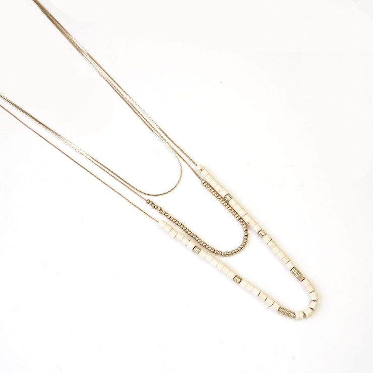 3連ロングチェーントルコビーズネックレス | monamona | 詳細画像7 