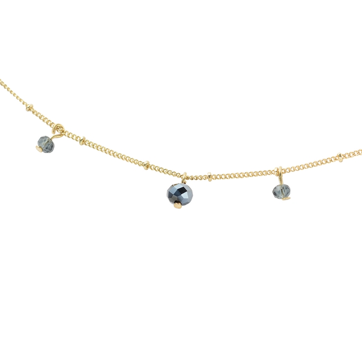 ガラスビーズキラキラ下がりネックレス | monamona | 詳細画像3 