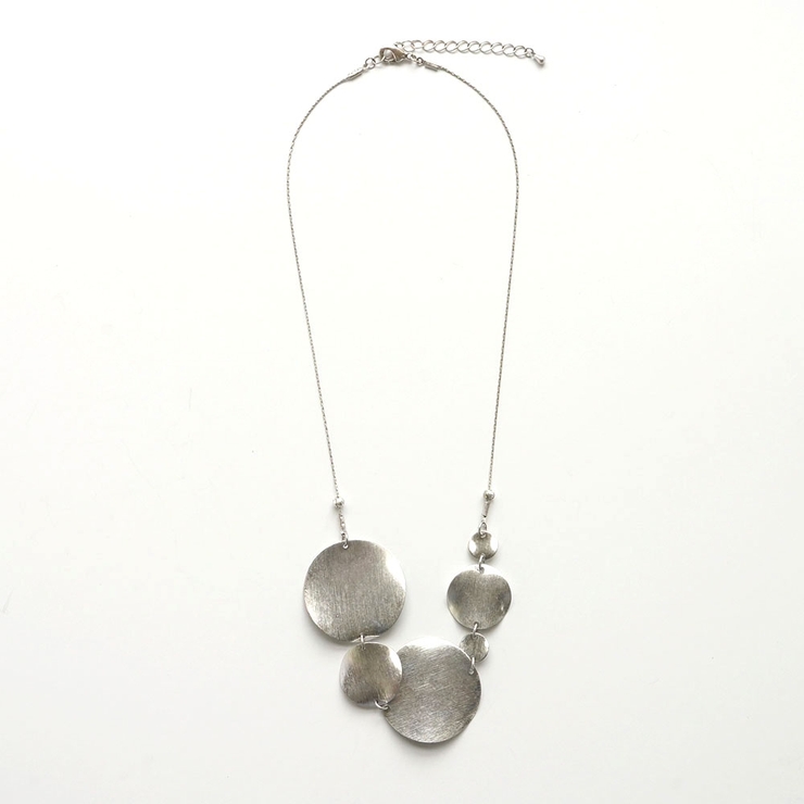 マットシルバー | 丸6連アンティーク調ネックレス | monamona