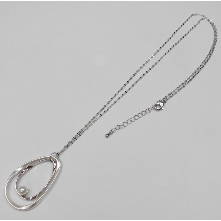 SILVER | オーバルリングネックレス | monamona