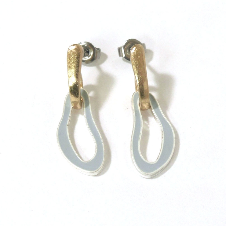 くすみカラー デザインフープピアス | monamona | 詳細画像3 