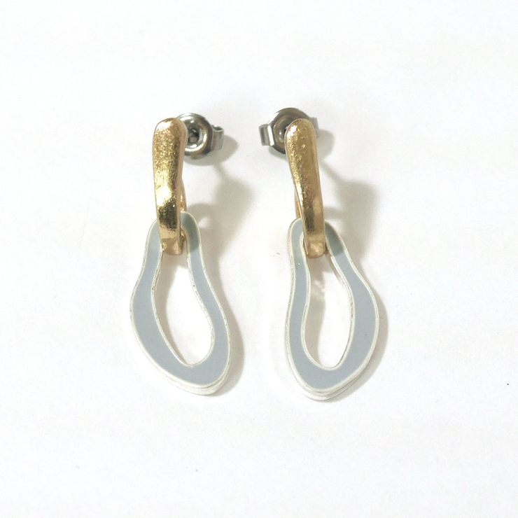 くすみカラー デザインフープピアス | monamona | 詳細画像7 