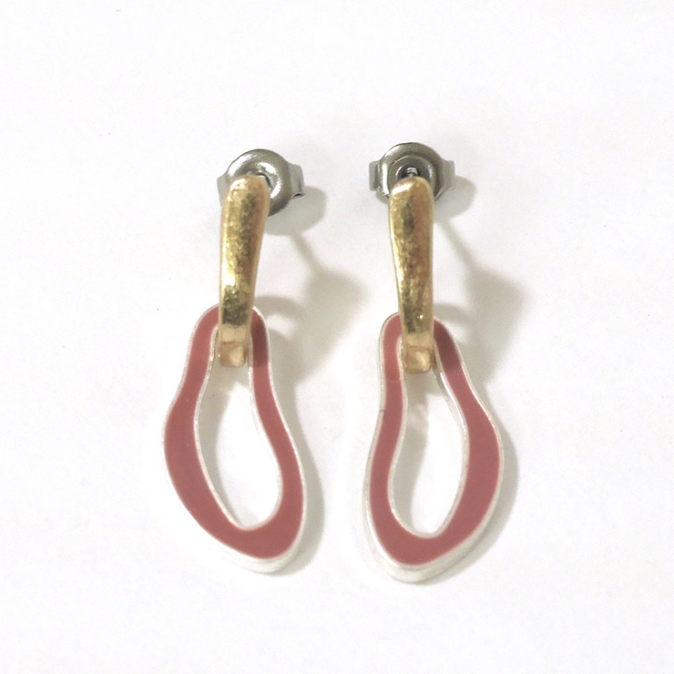 くすみカラー デザインフープピアス | monamona | 詳細画像8 