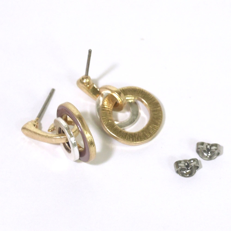 くすみカラー デザインフープピアス | monamona | 詳細画像7 