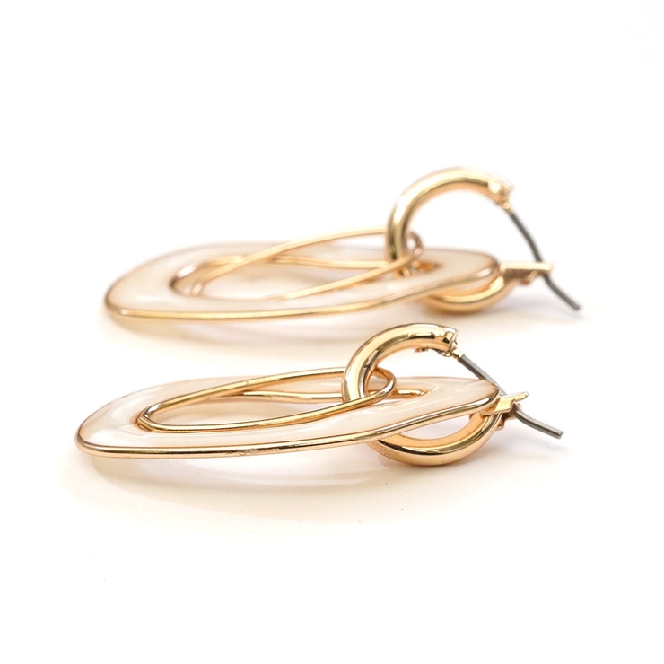 フープピアス ３Way デザインフープ さがり クロッシング | monamona | 詳細画像4 