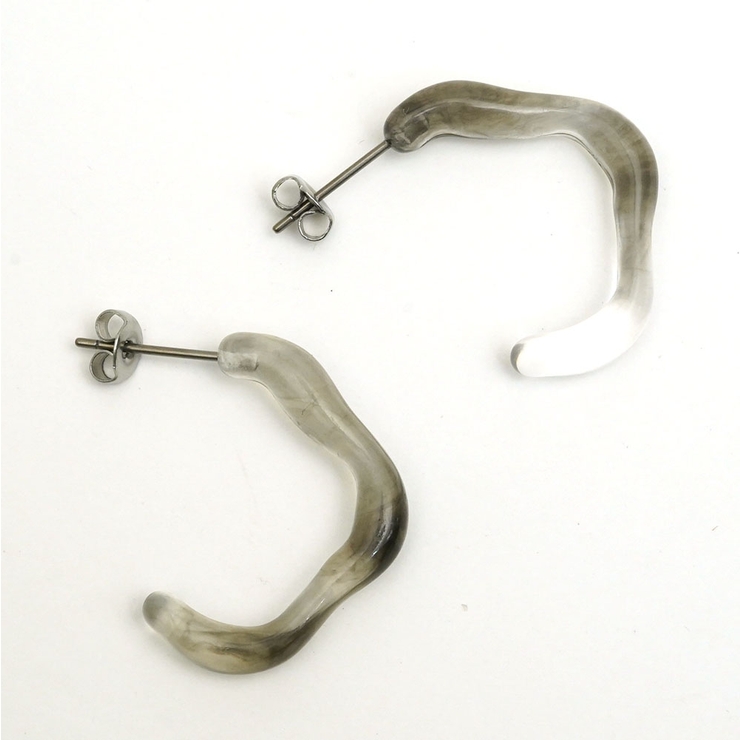 ピアス ハーフフープ クリア | monamona | 詳細画像8 