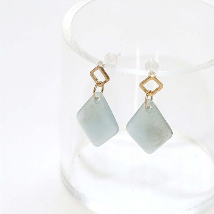 ダイヤモチーフさがりピアス | monamona | 詳細画像8 