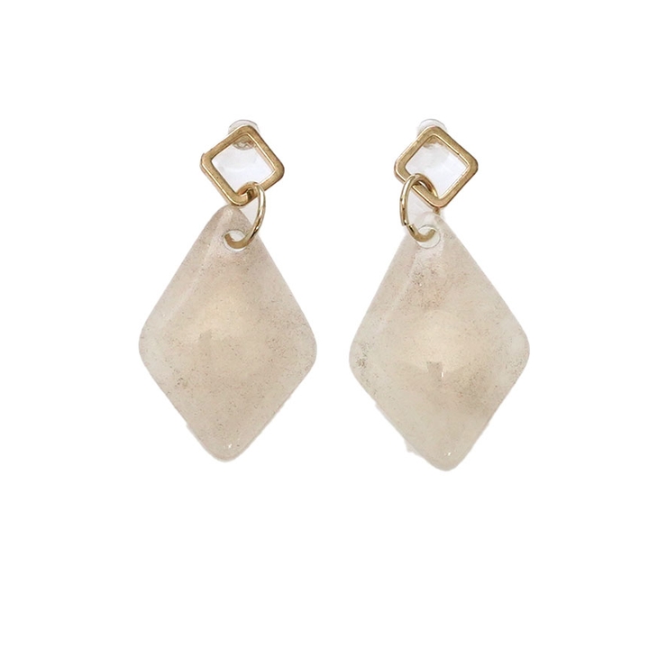 ライトベージュ | ダイヤモチーフさがりピアス | monamona