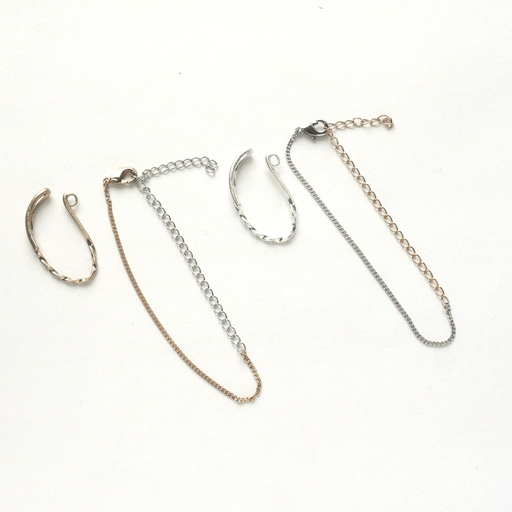 イヤカフ スパイラルチェーン 片耳 | monamona | 詳細画像3 