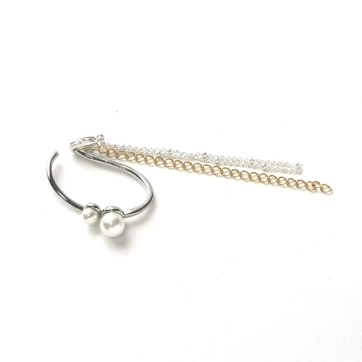 イヤカフ パールチェーン 片耳 | monamona | 詳細画像5 