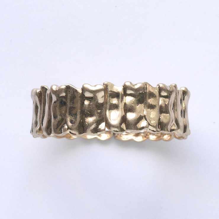 マットゴールド | メタルブレス幅広フリータイプ | monamona