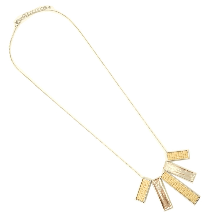 プレートパーツネックレス ラタン 下がり シルバー ゴールド | monamona | 詳細画像3 