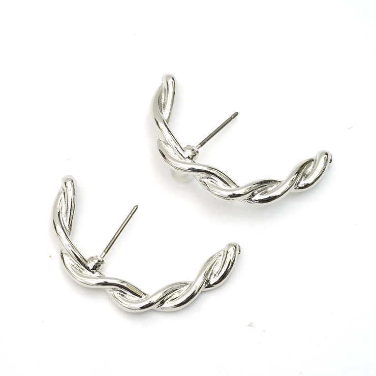 ねじりデザインイヤカフ風ピアス | monamona | 詳細画像4 