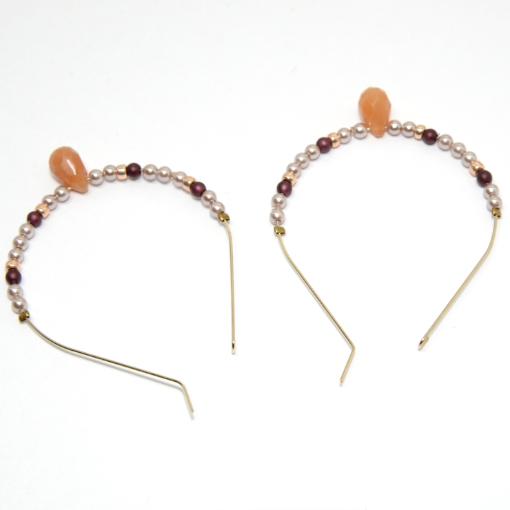 ドロップ型パール＆ビーズ涙下がりピアス | monamona | 詳細画像5 