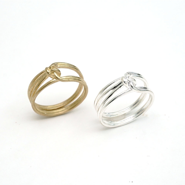 センターノットマットリング シルバー ゴールド | monamona | 詳細画像3 