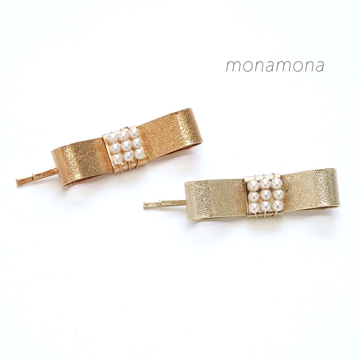 メタルリボンモチーフピン | monamona | 詳細画像1 
