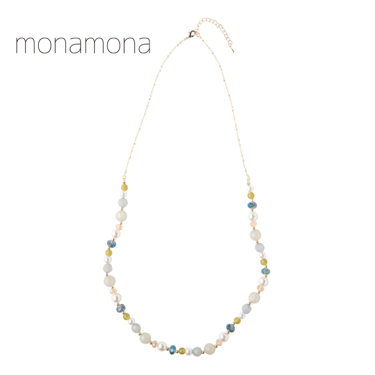 パール＆カラービーズネックレス | monamona | 詳細画像2 