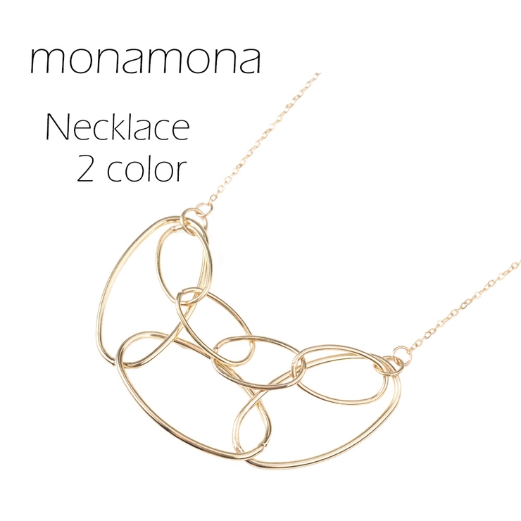 マルチ楕円ネックレス | monamona | 詳細画像1 