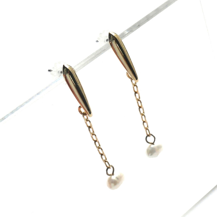 ピアス淡水パール下がりデザイン | monamona | 詳細画像4 