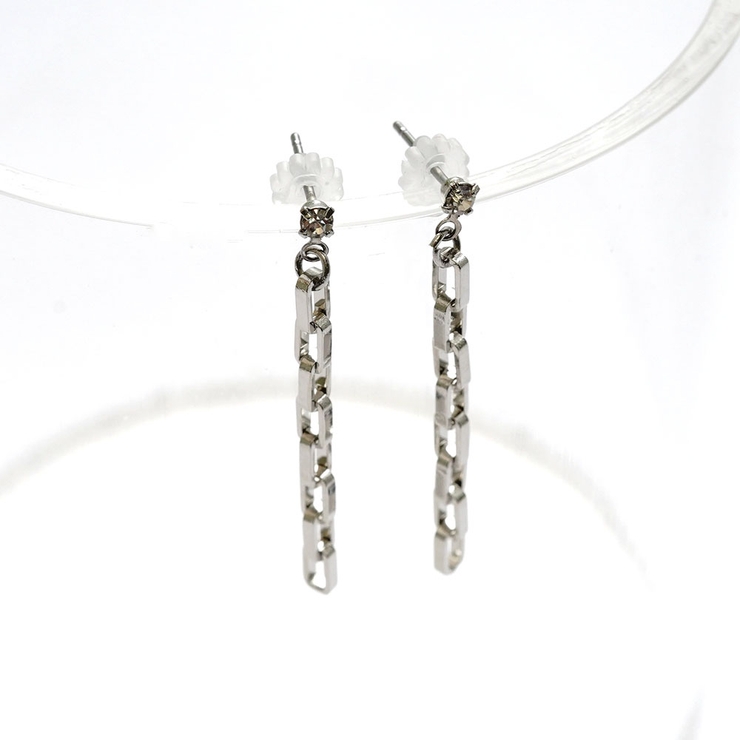 スリムさがりチェーンピアス | monamona | 詳細画像4 