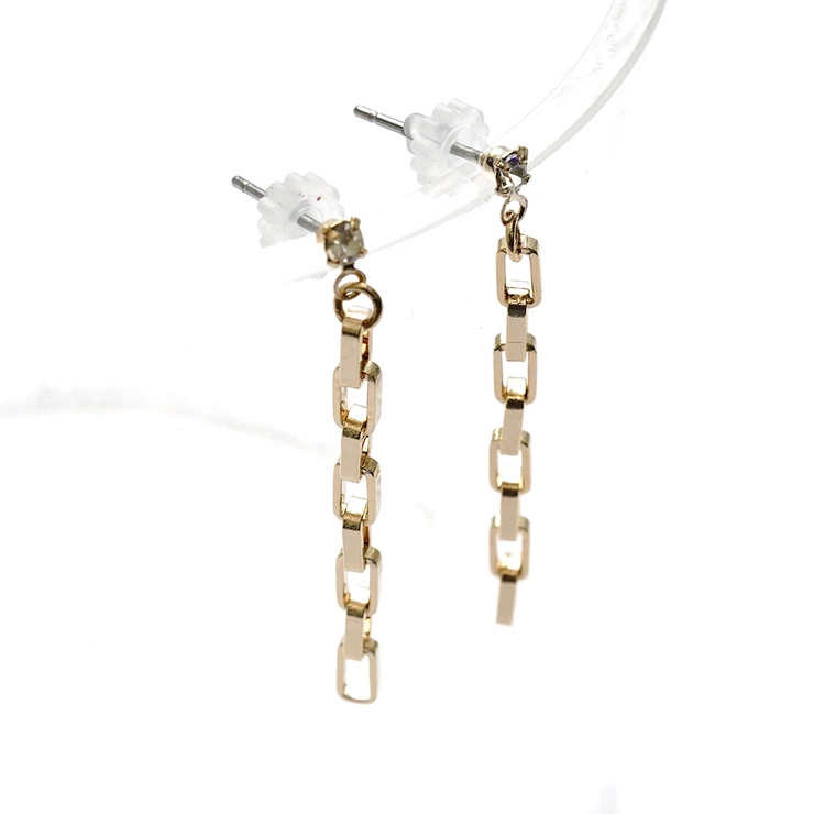 スリムさがりチェーンピアス | monamona | 詳細画像7 