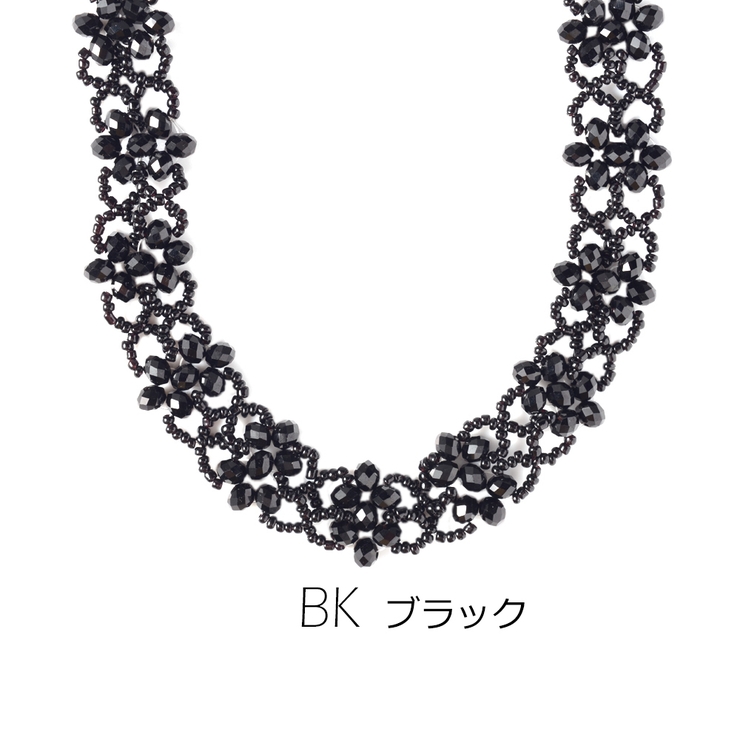 ブラック | ビーズ編チョーカー | monamona
