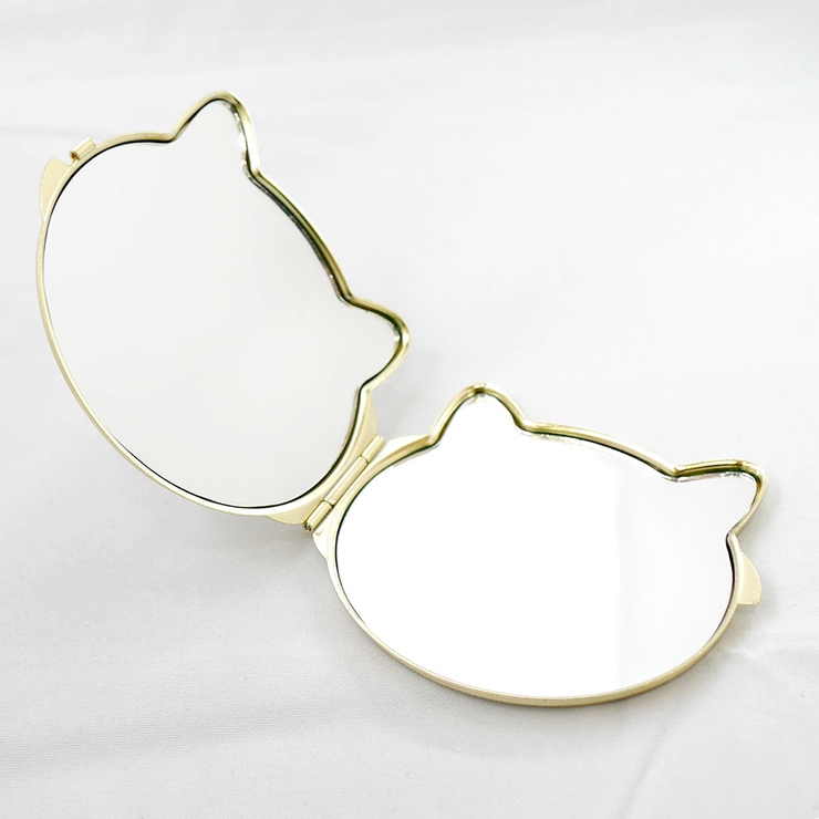  ネコモチーフコンパクトミラー 手鏡 両面 コスメ 化粧直し キャット | monamona | 詳細画像5 