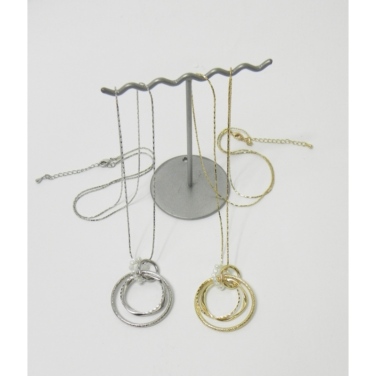 トリプルリングパールネックレス | monamona | 詳細画像1 