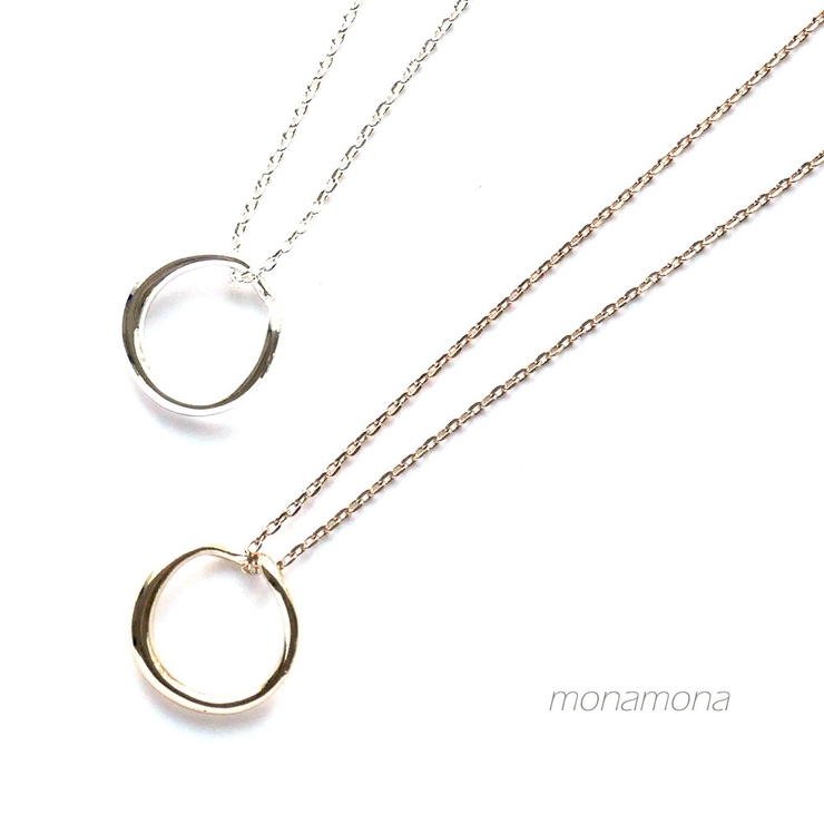 丸型トップロングチェーンネックレス | monamona | 詳細画像1 
