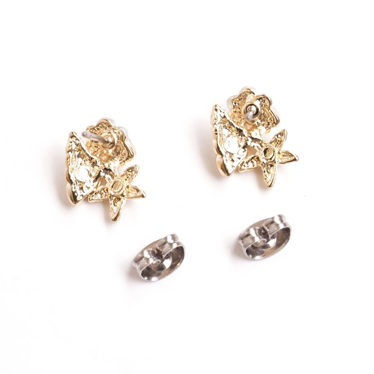 シェルスターフィッシュマリンピアス 貝ヒトデ ゴールド 小ぶり | monamona | 詳細画像2 