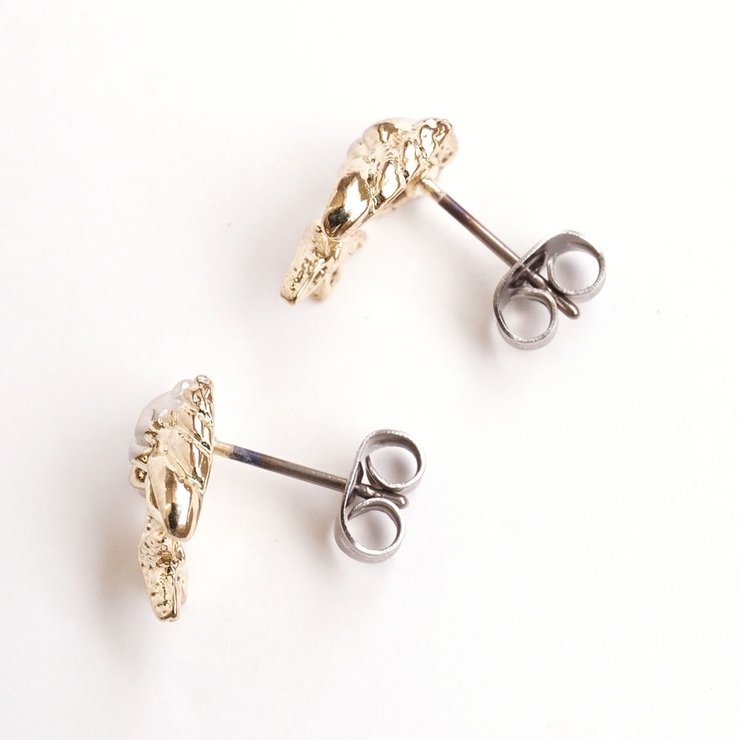 シェルスターフィッシュマリンピアス 貝ヒトデ ゴールド 小ぶり | monamona | 詳細画像3 