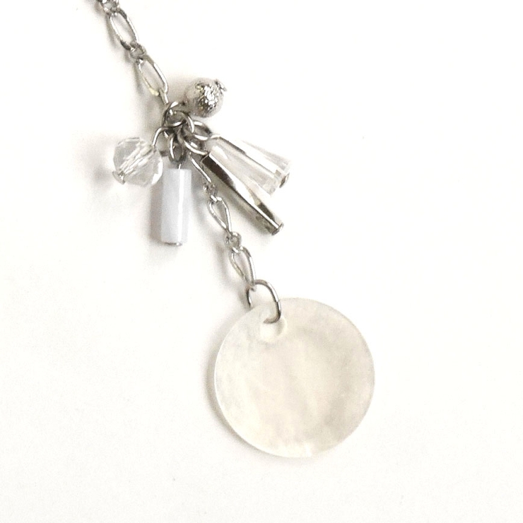 シェルチェーンさがりピアス樹脂ポスト金属アレルギー | monamona | 詳細画像5 